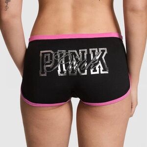 PINK Victoria's Secret Black and Pink Logo Panties